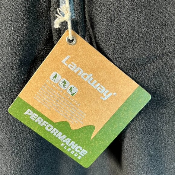 NWT - Landway 3/4 Zip Black Fleece Pull Over 3XL - Picture 3 of 3